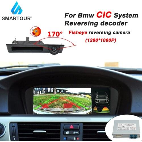 Car Camera Interface For Bmw CIC 2009-2012 X1/X5/X6/3/5/6/7 Series E60 E90 E70 Parking System Retrofit Rear view 360 Camera