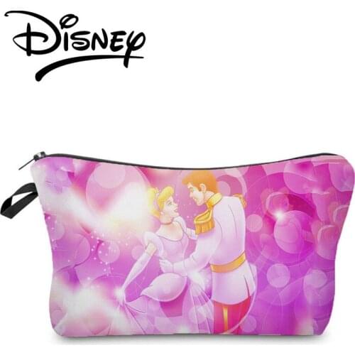 Disney Princess Cinderella Cosmetic Bag Cartoon Makeup Bag Well Made Organizer Bag Girl Pencil Case Gift Candy Bag High Quality