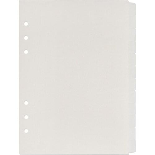 Creative Translucent 6-Hole Binder Divider Page the Planner Can Insert 12 Pages of PP A6 Divider Line Hand Account