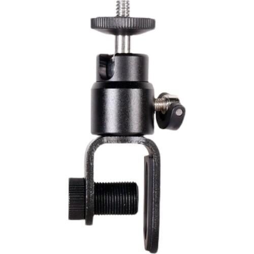 Clamp Mount U-shaped Fixing Clamp with Rotatable Ball Head for LED Light Camera Microphone Video 360 degree for video light lamp