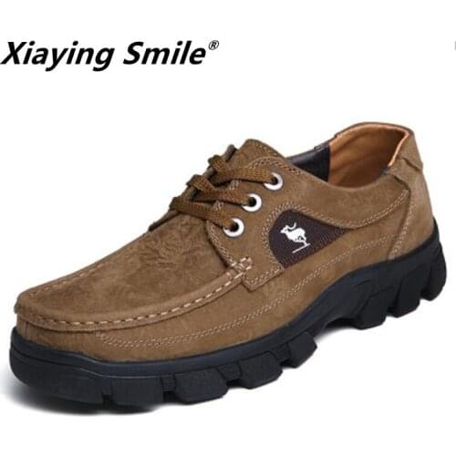 Top cow leather mens outdoor Shoes Fashion quality Sneakers Breathable High Quality Trainers Shoes Men Autumn Spring