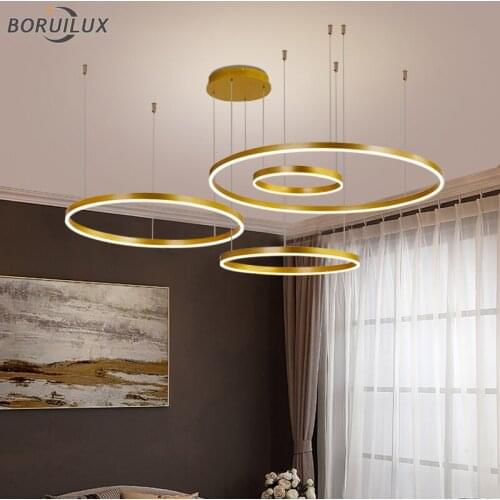 Round New Modern LED Chandeliers Lights Dimmable Lamps With Remote Control Living Dining Room Bedroom Hall Home Indoor Lighting