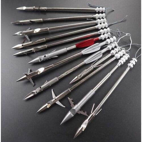 6Pcs Hot Selling Stainless Steel Broadheads Arrowhead Bow Fishing Slingshot Arrow Hunting Shooting Fishing Darts