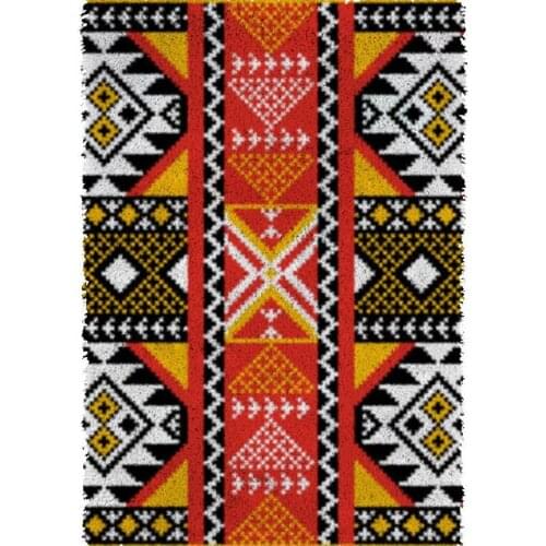 Latch hook kit with Pre-Printed Mandala Pattern Carpet embroidery Stitching Hobby and needlework Knotted carpet kit Tapestry