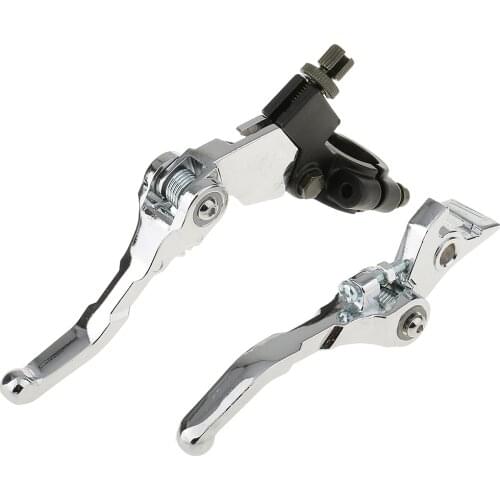 1 Pair Adjustable Foldable Handlebar Brake Clutch Lever Set - 7/8 inch 22mm - Compatible with Motorcycle Motorbike Dirt Bike