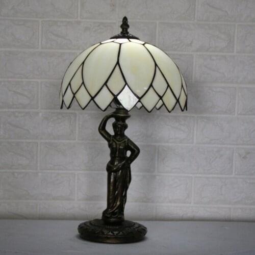 Tiffany Table Lamp Stained Glass European Baroque Classic for Living Room E27 110-240V