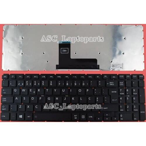 New PO Portuguese Teclado Keyboard For Toshiba Satellite L50-B L50D-B L50T-B L55-B L55D-B L55t-B Laptop, Glossy Frame Black