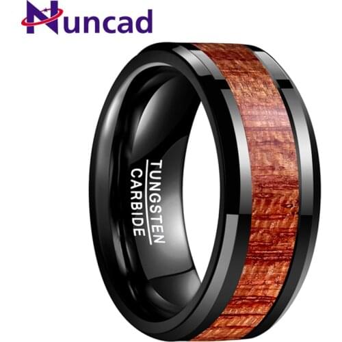 Nuncad Free shipping 10MM black polished inlaid artichoke plane oblique tungsten carbide ring Fashion Wedding Jewelry Best Gift