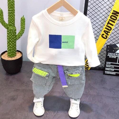 2 3 4 5 6 Years Toddler Boys Clothing Sets Spring New Arrival Casual White Long Sleeve Shirt For Boys Kids Kids Tracksuit 2020