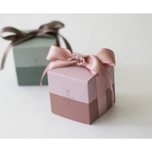 Gift Box Boy&girl Pink Boxes for Packaging Wedding Favor Candy Packaging Box Paper Chocolate Boxes Baby Shower Party Supplies