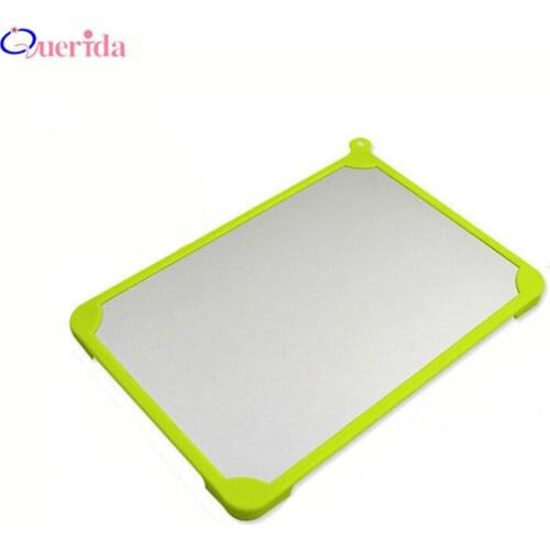 Quickly Frozen Food Defrosting Tray Aluminum+Silicone Case Safety Frozen Meat Fruit Quick Defrosting Thawing Plate Kitchen Tool