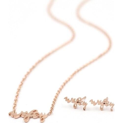 Lucky Wifey Charm Necklace Stainless Steel Minimal Wifey Necklace In Gold Wifey Gift Holiday Gifts