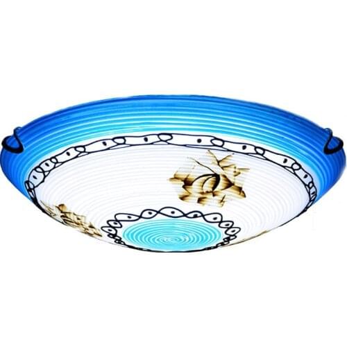 Mediterranean Printed Childrens Room Ceiling Lamp Dining Room Ceiling Lamps Washroom Bathroom Light Fixtures