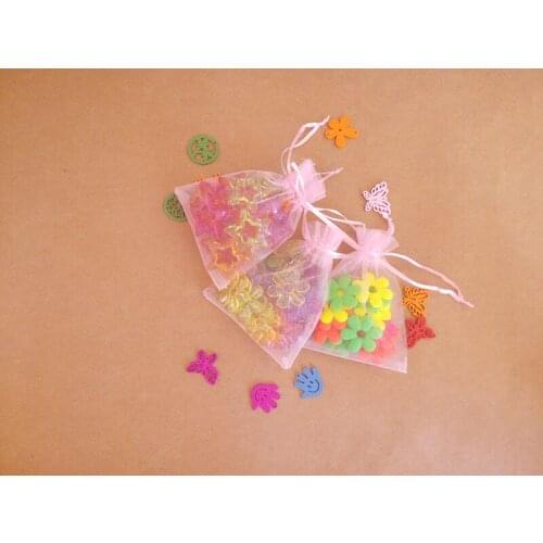 20*30cm 30pcs Organza Bag Pink Drawstring bag jewelry packaging bags for tea/gift/food/candy small transparent Yarn bag