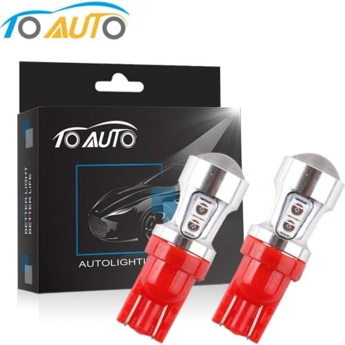 T10 W5W Canbus Led Bulbs No Error Red 12v 10SMD 194 W5W LED Automotivo Wedge Dashboard Led Bulbs Car Lamps Auto Interior Light