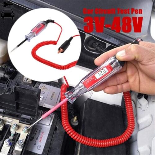 1pc 3-48V Digital Display Circuit Tester Automotive Test Pencil Repair Pen For Car Vehicle Auto Test Car Circuit Tester Electric