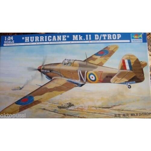 Trumpeter 02417 1/24 British Hurricane Mk.II D-Trop Fighter Plane Aircraft Model TH06668-SMT2