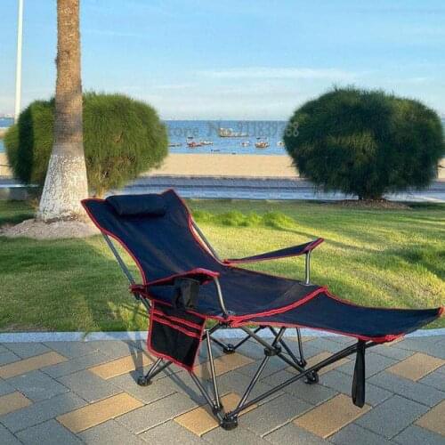 Outdoor folding chair ultra-light portable camping leisure beach fishing backrest lunch break siesta foldable recliner