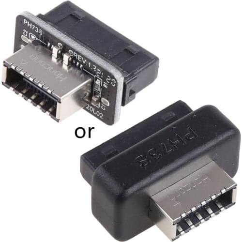 USB 3.0 (3.1 Gen 2) 19 Pin Header to USB 3.1 Type-E Type-C 20 Pin A-Key Header Front Panel Adapter for Motherboard