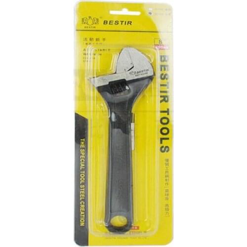 BESTIR taiwan made blacken 8" adjustable spanners with clear metric calibration hand tools NO.55308 freeshipping