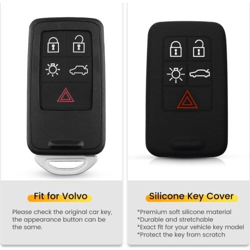 KEYYOU Silicone Car Key Case Cover Auto Remote Skin Shell Holder For Volvo S60 S70 S80 S90 V60 XC60 XC70 V40 V50 V60 C30 V70
