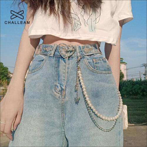 Womens transparent Heart belt punk chain for pants butterfly rivet pin buckle waist Clear Strap resin PVC jeans belt x273