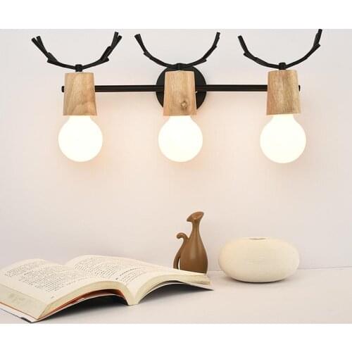 1 pcs Novelty Antler Wall Lamp black/white Vintage Creative wall sconce Living Room Bedroom Wall Lights Bathroom Mirror Light