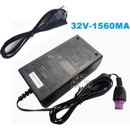 32V 1560MA Original AC Adapter Power Supply Charger For HP Printer 0957-2105 0957-2259 0957-2271 0957-2230 With AC Cable