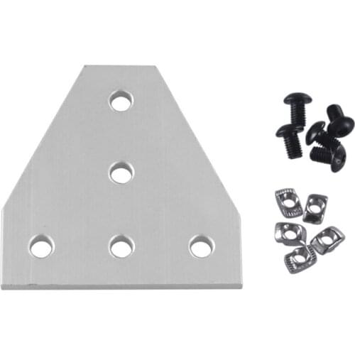 90 Degree T Shape Outside Joining Plate with M6 3030 Series T Nuts and Semi-round M6x12 head Hex screws Combination