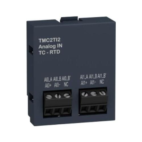 TMC2TI2 Analogue input cartridge, Modicon M221, 2 temperature inputs, I/O extension