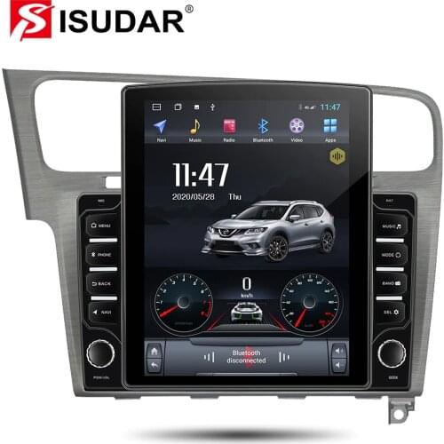 Isudar H53 4G 1 Din Android Auto Radio For VW/Volkswagen/Golf 7 Car Multimedia 8 Core RAM 4GB ROM 64GB GPS DVR 1080P Camera IPS