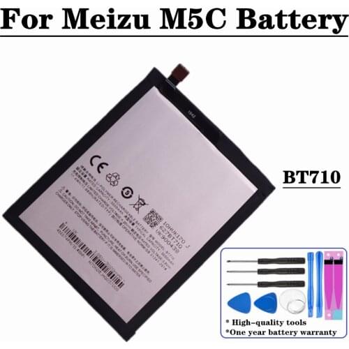 BT710 3060mAh Battery For Meizu M5C Meilan 5C M710M M710H M793Q Blue A5 Phone Battery High Capacity Replacement Batteries + Tool