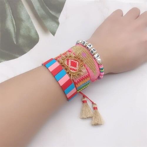 ZHONGVI MIYUKI Crystal Armband Heart Bracelet For Women Pulseras Mujer Moda 2020 Fashion Bohemian Bracelet Jewelry Accesorios Mu