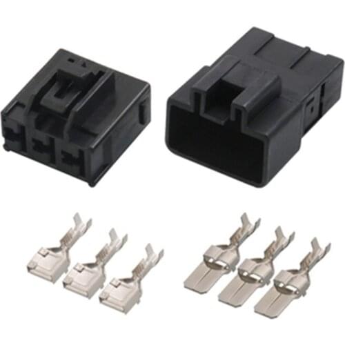 10pcs/lot 3 Pin Electrical Connector Wire Connector Plug Female And Male For Toyota