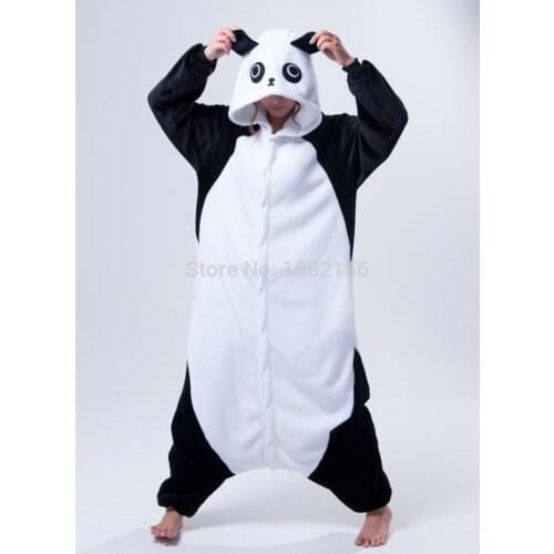 Adult Animal Unisex Kungfu Panda Onesie Flannel Cartoon Sleepwear Cosplay Costume