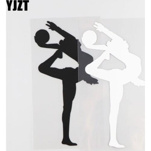 YJZT 9.0×17.3CM Personalized Car Stickers Gymnastics Dance Creative Vinyl Body Decoration 20A-0134