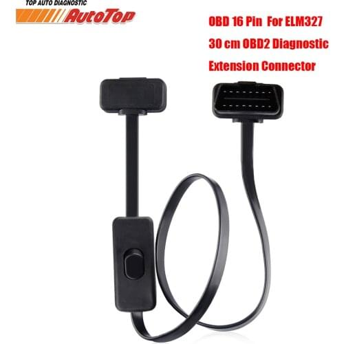 ELM327 Cable To 16Pin OBD2 Connector OBD 2 Cable 16Pin Female Connector OBD II OBD2 with Switch Diagnostic Connector for ELM327