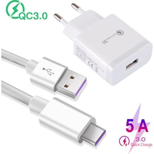 USB 5A Type C Cable Super Charge Fast USB Charger For Samsung S20 S10 A50 for Huawei P20 lite P30 P40 pro Mate 30 20 Realme X2