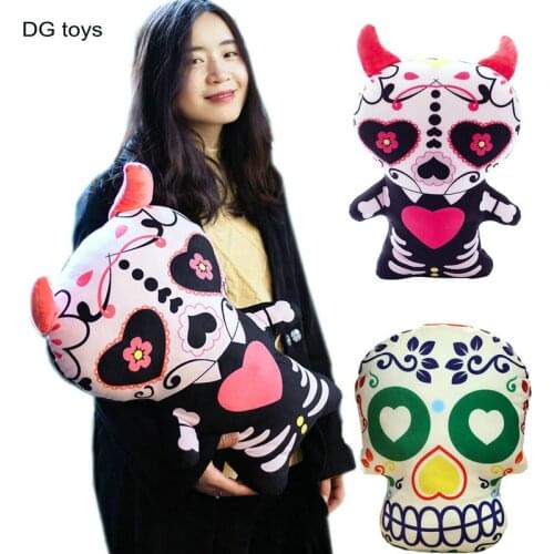 Korea Drama True Beauty Devil Pillow Stuffed Plush Purple Evil Monsters Horn Skull Hug PIllow Pink Cuddly Pig Plushie Doll toys