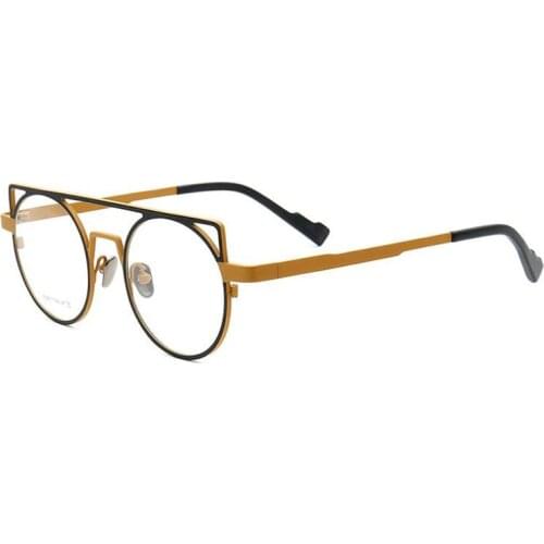 Round Glasses Pure Titanium Frame Vintage Men Full Rim Optical Eyewear High Quality Clear Lens Retro Myopia Eyeglasses Women
