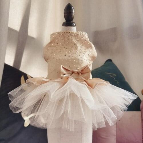 Summer Pet Clothes Dot Dog Dress For Dogs Skirt Summer Princess Dog Wedding Dresses York Clothes For Dogs Skirts Pet Cat Dress