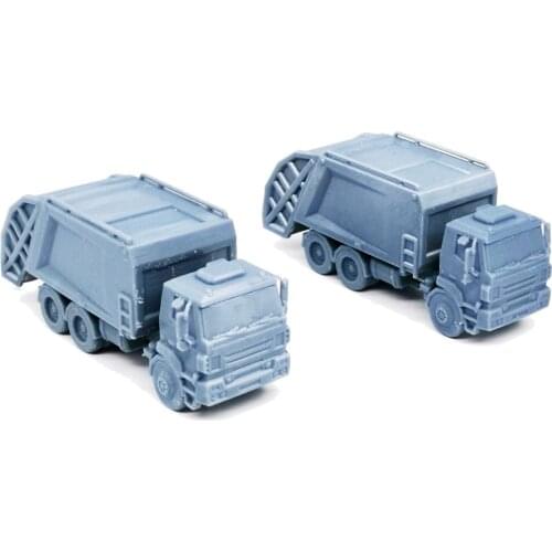 Outland Models Railroad Scenery Trash Recycle Truck Set 1:87 HO Scale