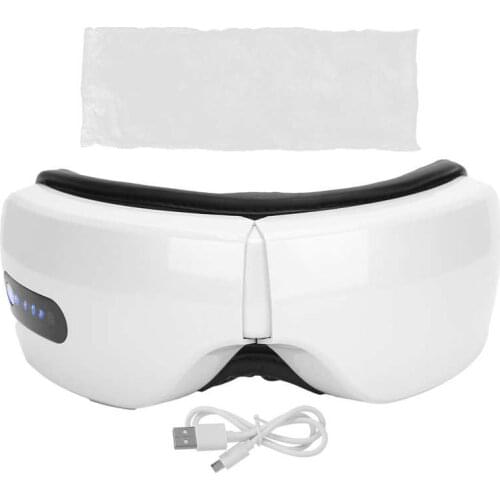 Music Folding Air Pressure Eye Massager Hot Compress Eyes Stress Relief Device