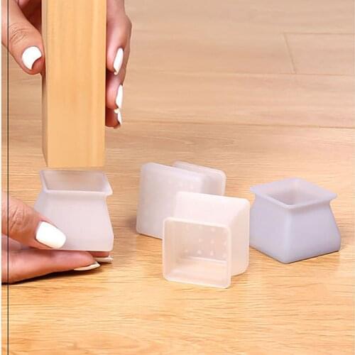 Table Chair Leg Cap Pad Furniture Silicone Table Feet Cover Floor Protector Foot Protection Household Leg full Bottom Cover Pads