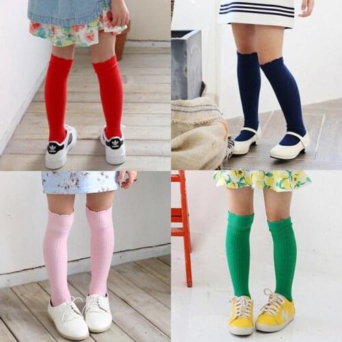 Cute Soft Cotton Girls Boys Sock lace cuff Design Kids Socks korea style school Boy/girls Long Socks 0 to 9t