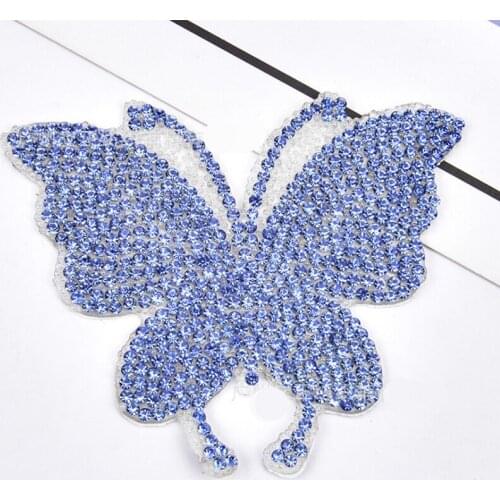 2021 New 1Pcs Color Butterfly Glass Water Diamond For Dress Accessories Wedding Dress Accessories