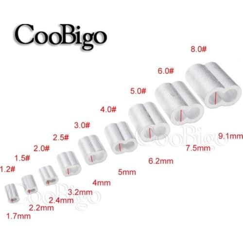 100pcs Wire Crimp Sleeve Aluminum Cord Lock Ferma Cavi Cable Stopper Arret De Cordon For Crimp Wire Ferrules Rope Hardware