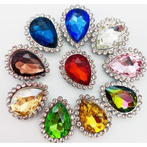 Wholesale hot sale tear drop rhinestone wedding dress rhinestone flatback