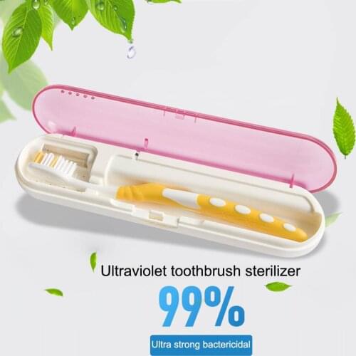 Portable Disinfection Storage Box Toothbrush Disinfection Box Travel UV Ultraviolet Toothbrush Sterilizer Toolbox