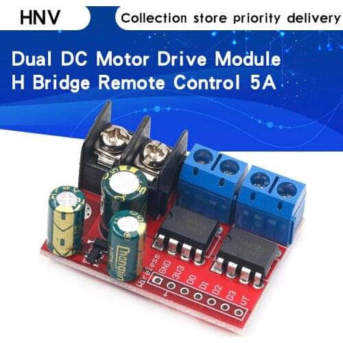 H Bridge Remote Control 5A 3V-14V Dual DC Motor Drive Module Voltage Reverse PWM Speed Regulation Double Super L298N 5AD